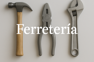 a digital photograph showcases three ferretería, o