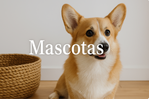 a photograph features a light brown and white pemb